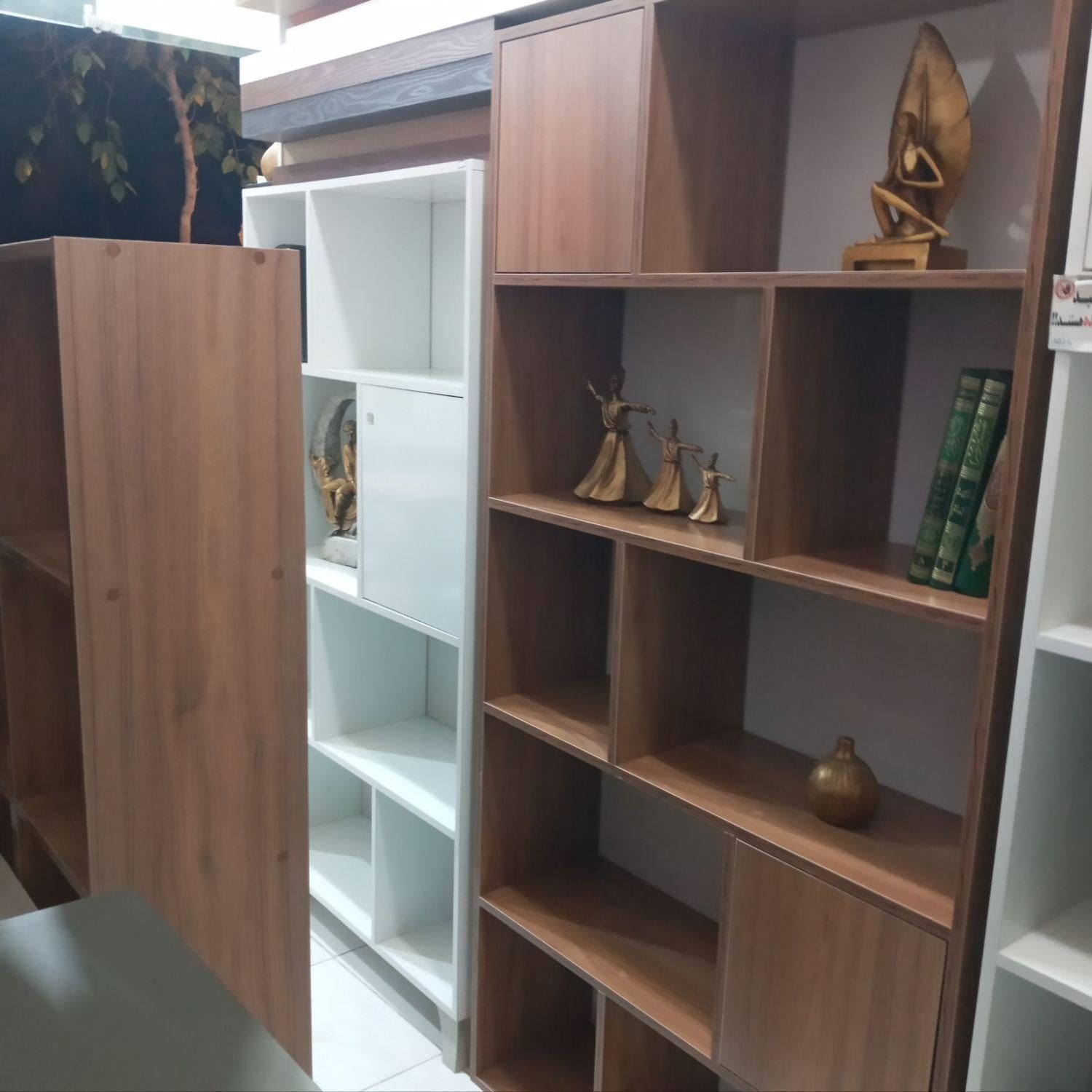 کتابخانه نامتقارن درب دار|کتابخانه، شلف، قفسه‌های دیواری|اصفهان, رهنان|دیوار