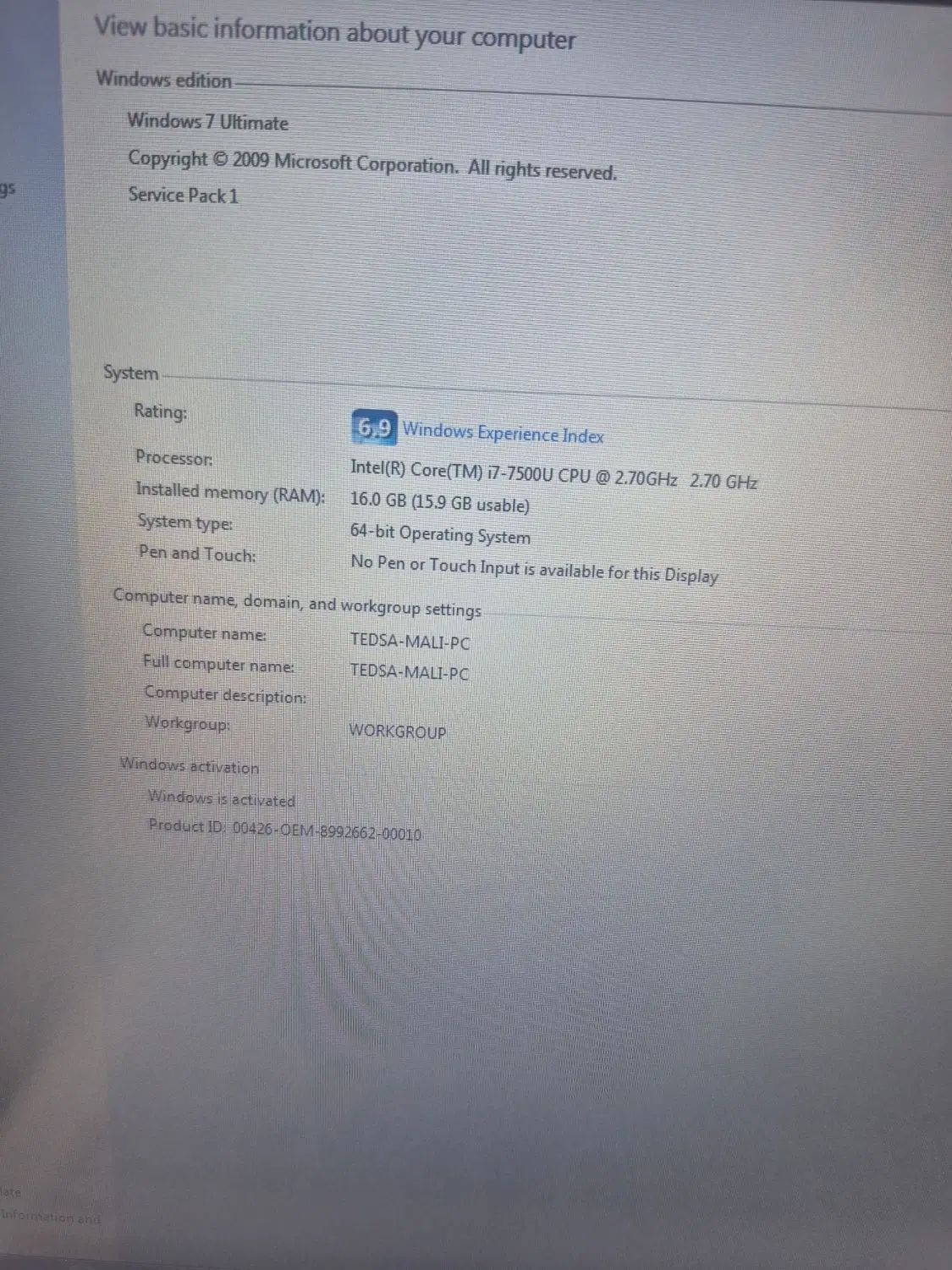 لپ تاب HP Pavilion کور۷|رایانه همراه|اصفهان, چرخاب|دیوار