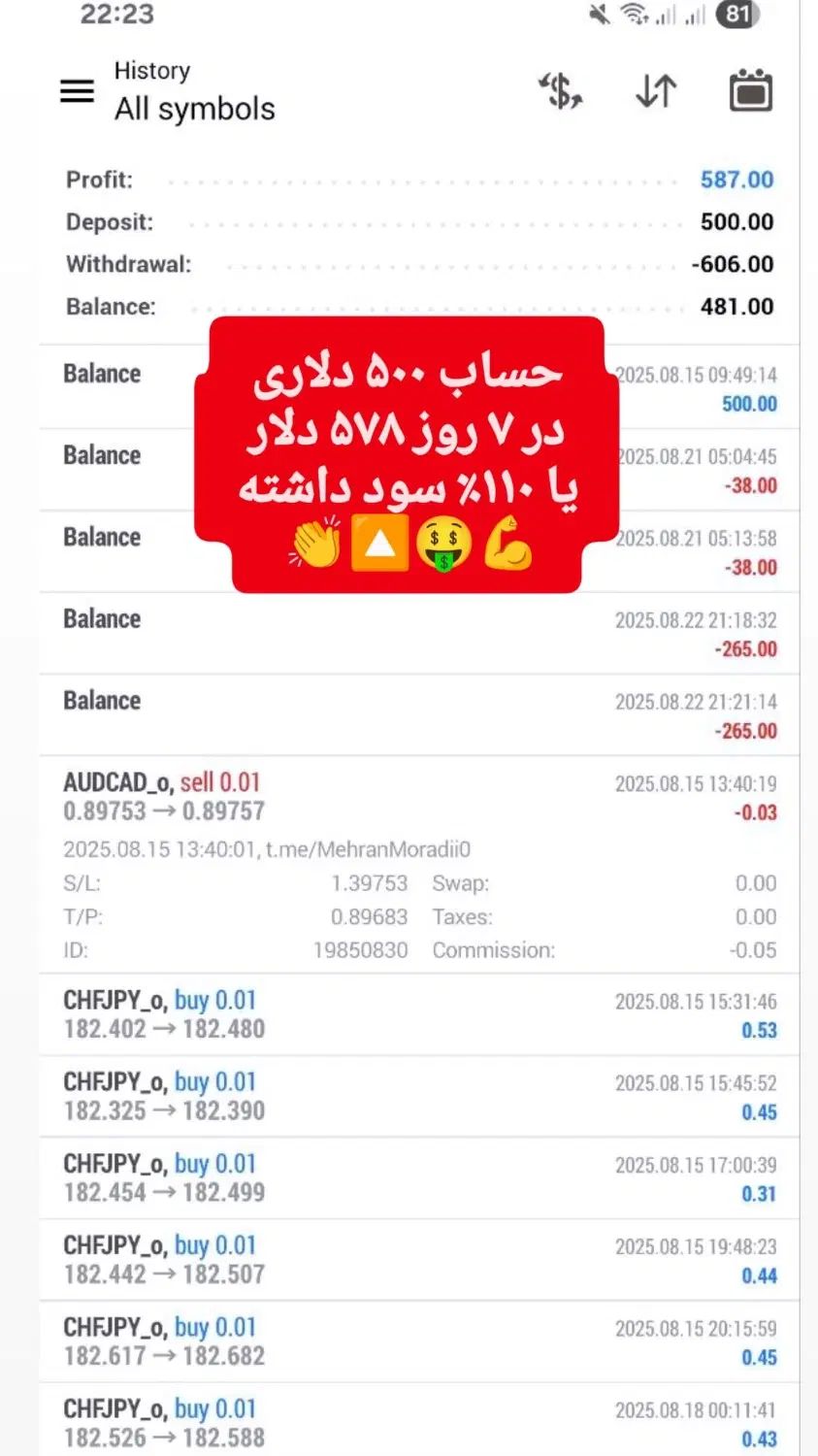 سود بیش از ۱۰۰%با سرمایه ۳۰۰تا۵۰۰ د.ل.ا.ری|استخدام مالی، حسابداری، حقوقی|تهران, نیلوفر|دیوار