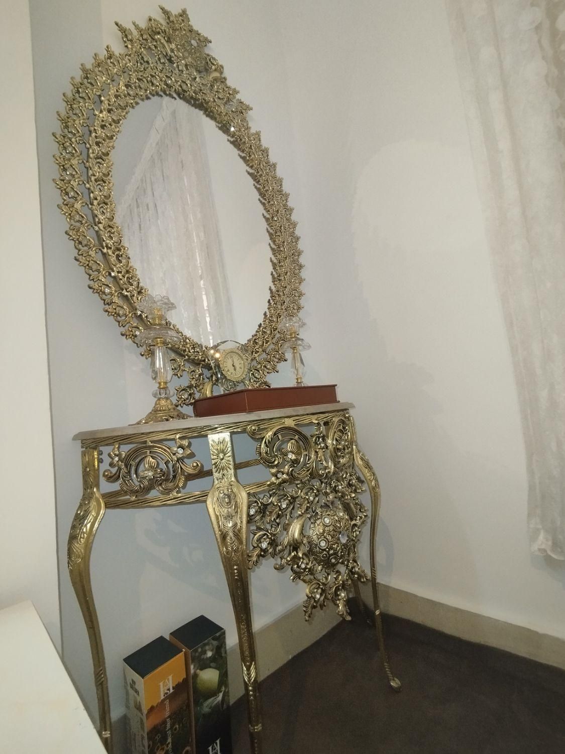 آینه شمعدان طرح برنز|آینه|ساوه, |دیوار