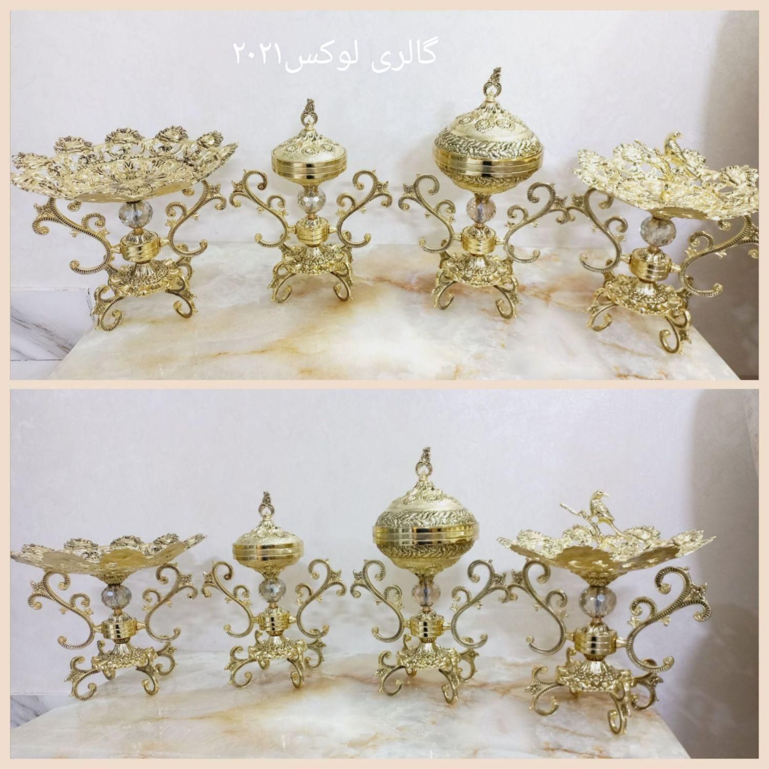 ظروف پذیرایی برنجی و آلیاژی کنارسالنی|صنایع دستی و سایر لوازم تزئینی|مشهد, جوادیه|دیوار