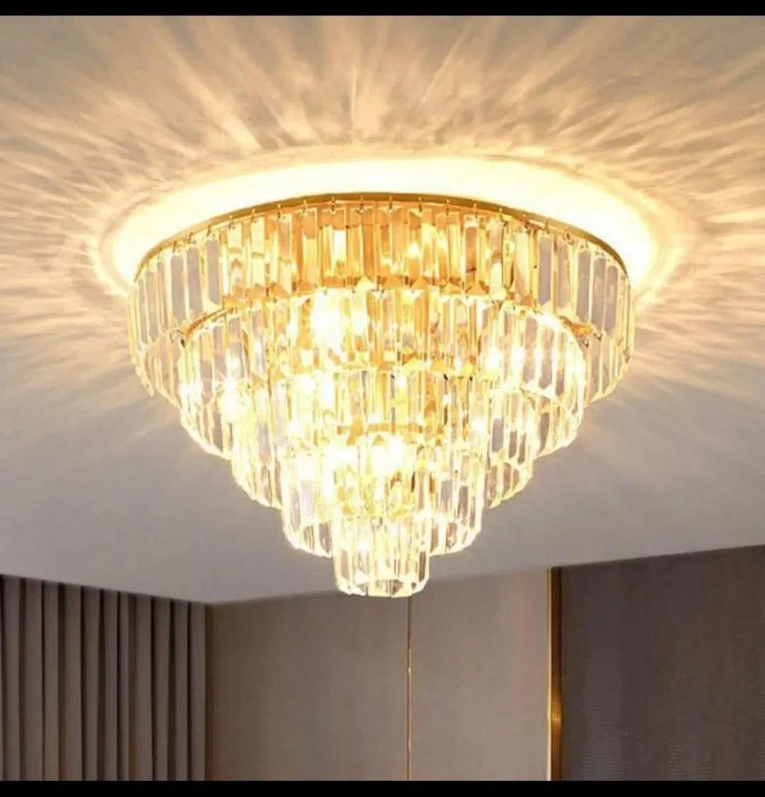 لوستر الماس. کریستالی مدل تینا دایره. AC light|لوستر و چراغ آویز|تهران, سنگلج (شاپور)|دیوار
