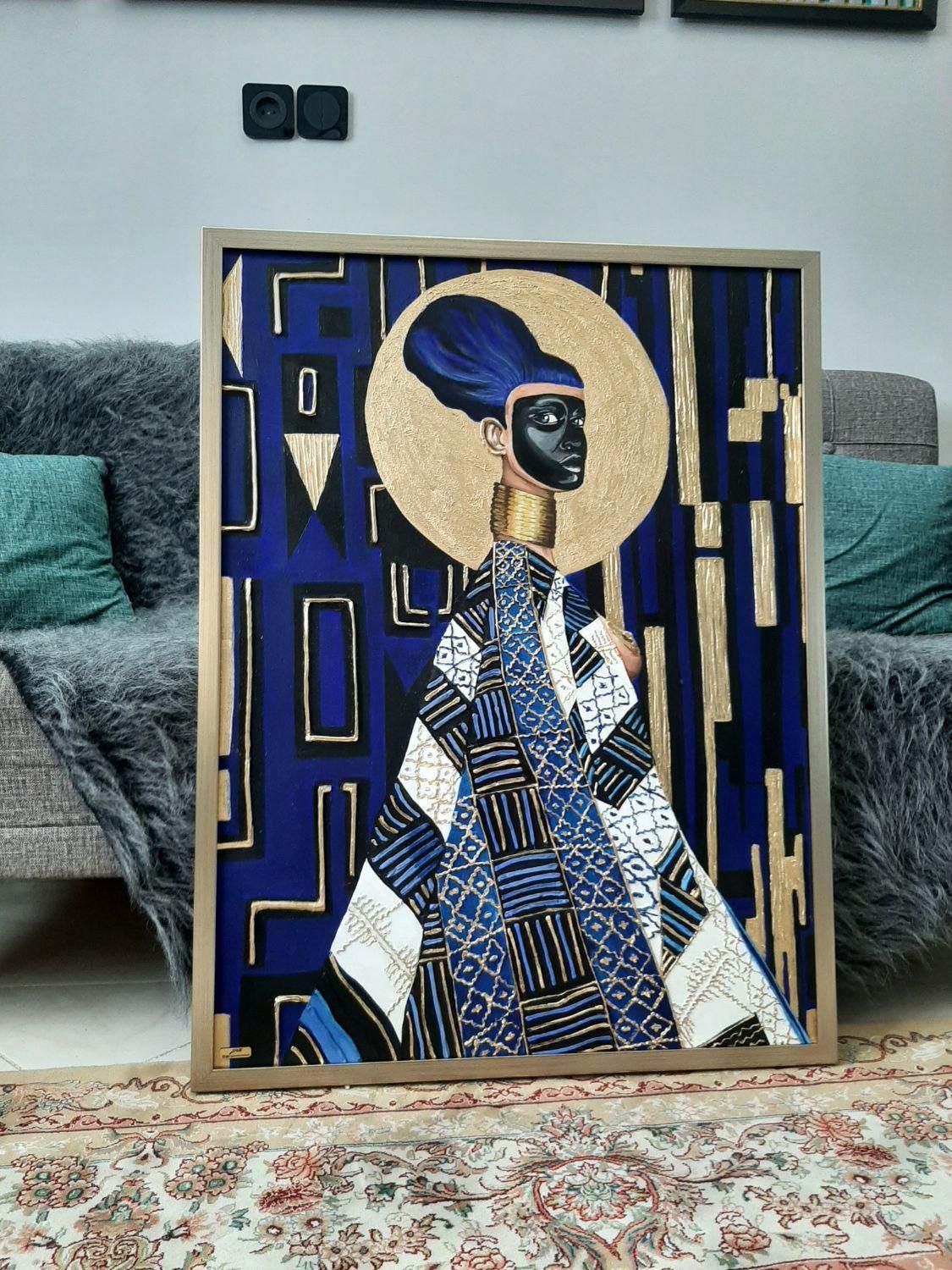 تابلو نقاشی زن نقابدار|تابلو، نقاشی، عکس|تهران, خواجه نظام الملک|دیوار