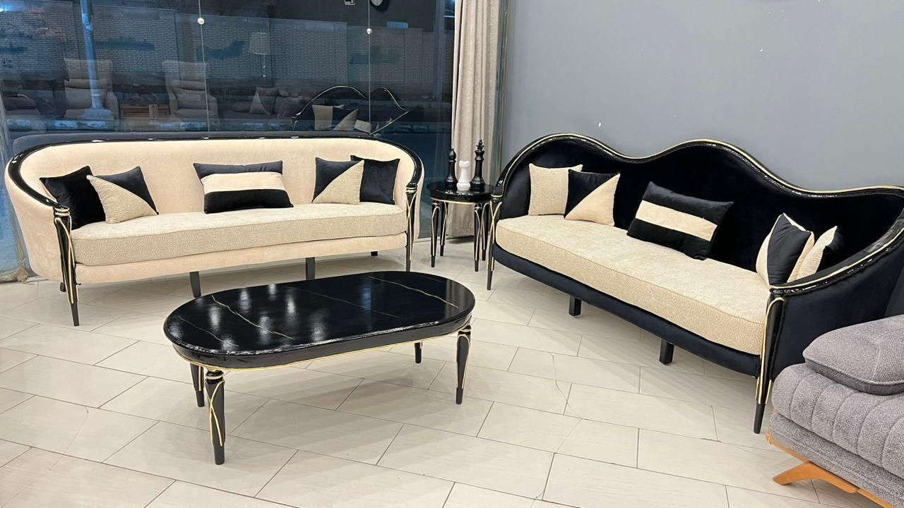 مبل مشکی طلایی شرایط ویژه|مبلمان خانگی و میز عسلی|قزوین, |دیوار