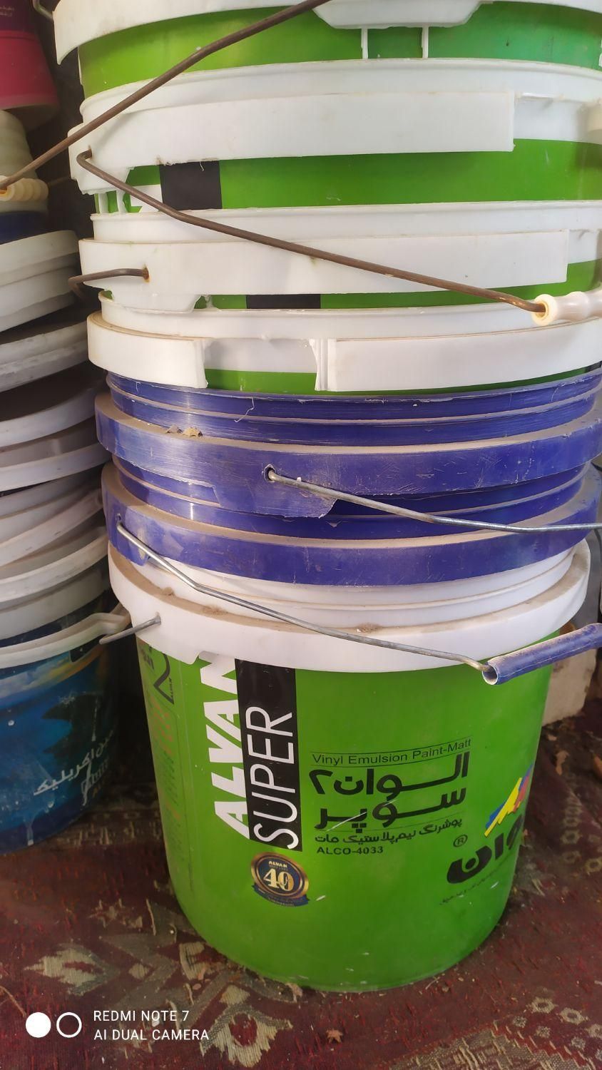 فروش سطل خالی رنگ بسیار تمیز|ظروف نگهدارنده، پلاستیکی، یک‌بارمصرف|نیشابور, ناسیونال|دیوار