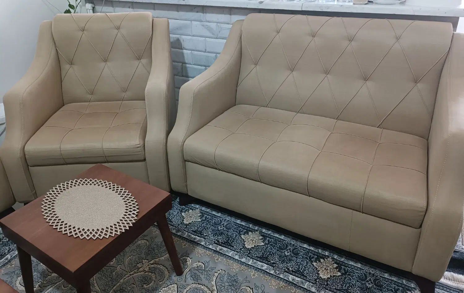 مبلمان هفت نفره با کاور|مبلمان خانگی و میز عسلی|کرج, حسن آباد|دیوار
