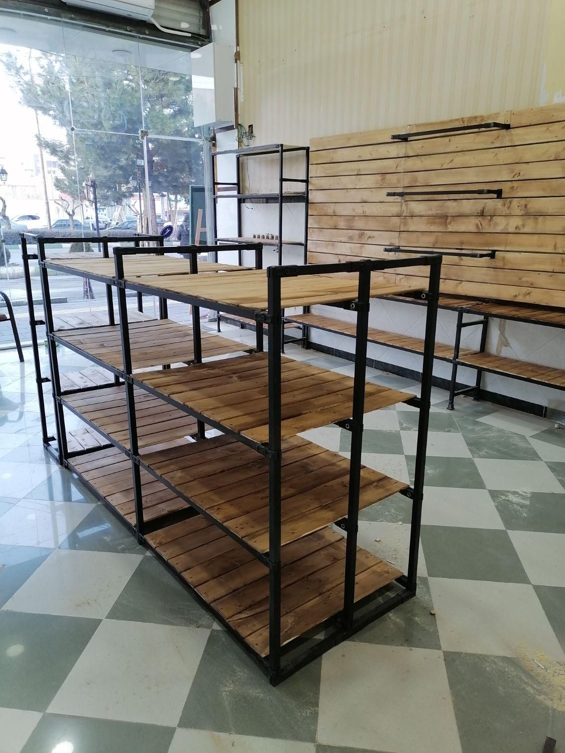 قفسه کف چوبی روس اتصالی (رگال) کد101|کتابخانه، شلف، قفسه‌های دیواری|ارومیه, |دیوار