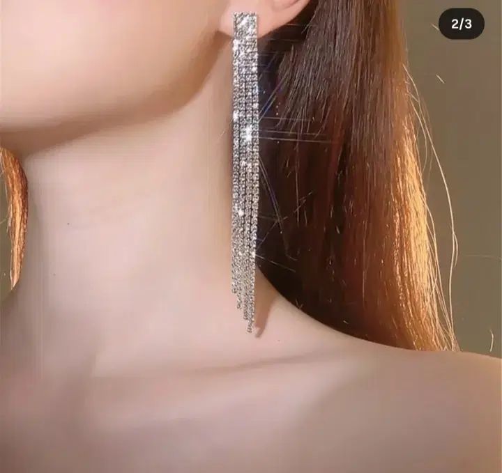 گوشواره آویز نگینی رنگ ثابت|جواهرات|فلاورجان, |دیوار