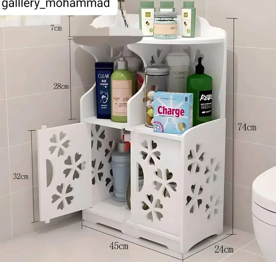 استند ایستاده شلف درب دار بزرگ کابینتی pvc ضدآب|لوازم حمام|مشهد, مقدم|دیوار