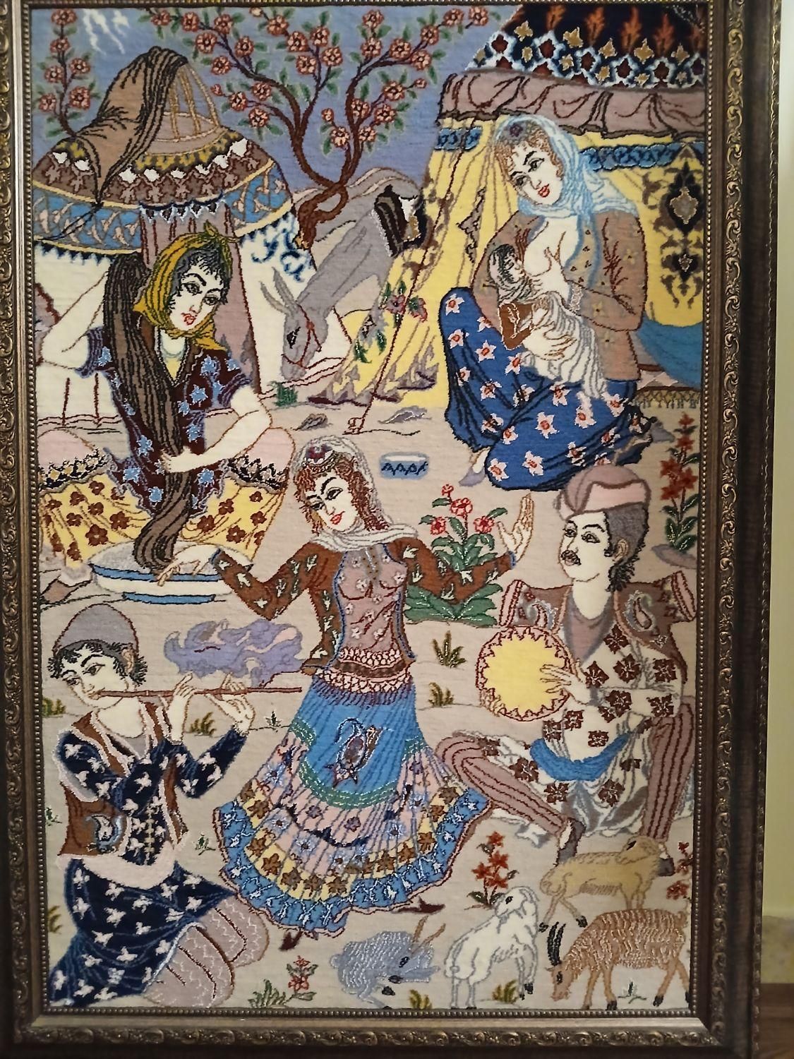 تابلو فرش|تابلو فرش|اصفهان, باغ دریاچه|دیوار