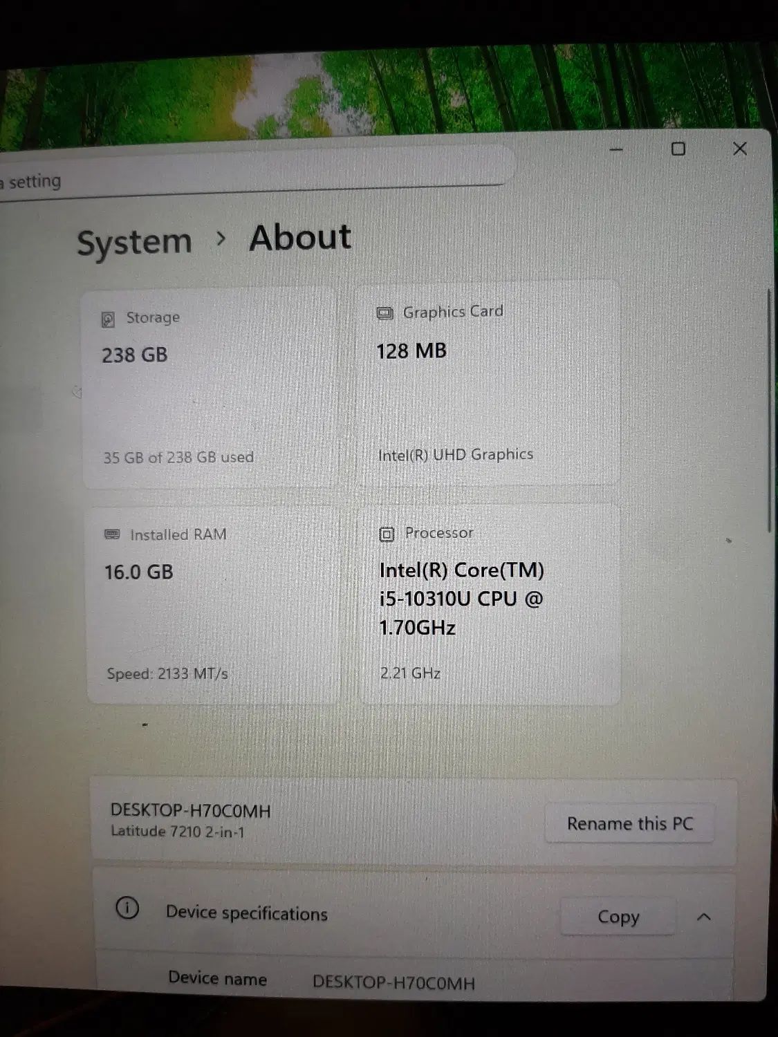 لپتاپ Dell مدل 7210 لمسی تبلت‌شو نسل ۱۰|رایانه همراه|رشت, جانبازان|دیوار