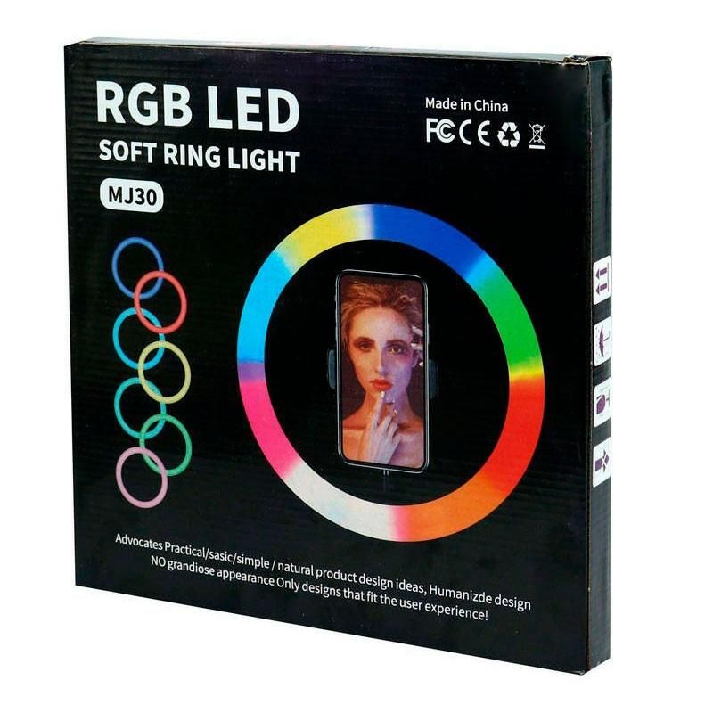رینگ لایت رنگی افتابی مهتابی RGB LED MJ30 13|دوربین عکاسی و فیلم‌برداری|سیرجان, |دیوار