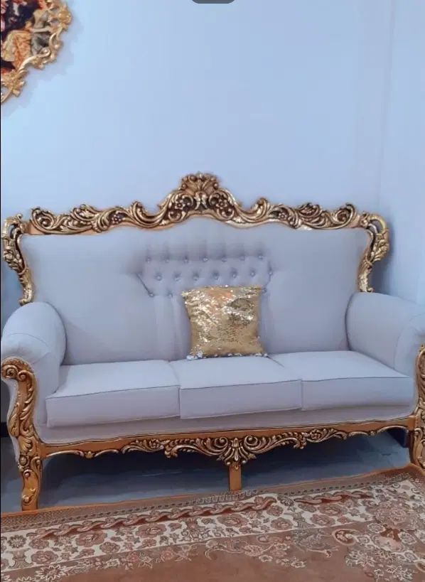 مبل استیل سلطنتی چستر سفید نونو درحدجهاز عروس|مبلمان خانگی و میز عسلی|اندیشه, شهرک مریم|دیوار