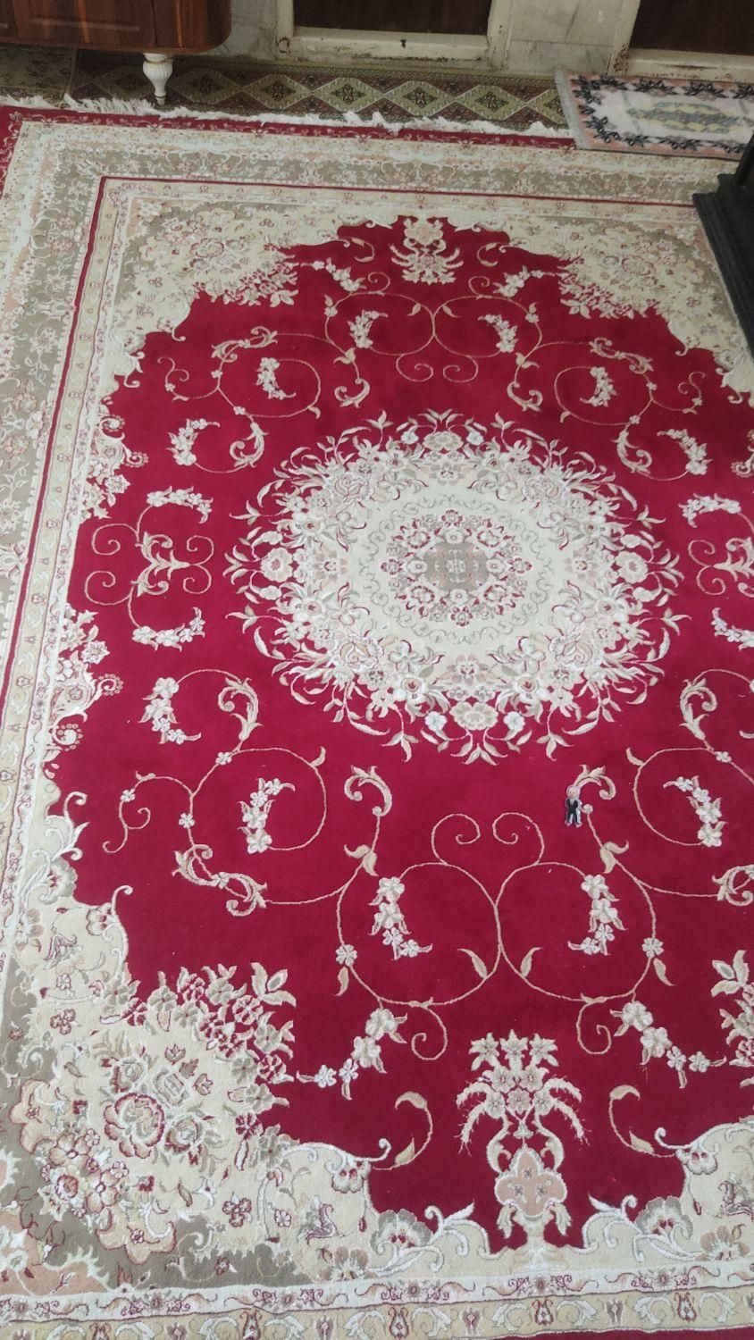 یک جفت فرش 9 متری ماشینی سالم و تمیز کبیر یزد|فرش|یزد, |دیوار