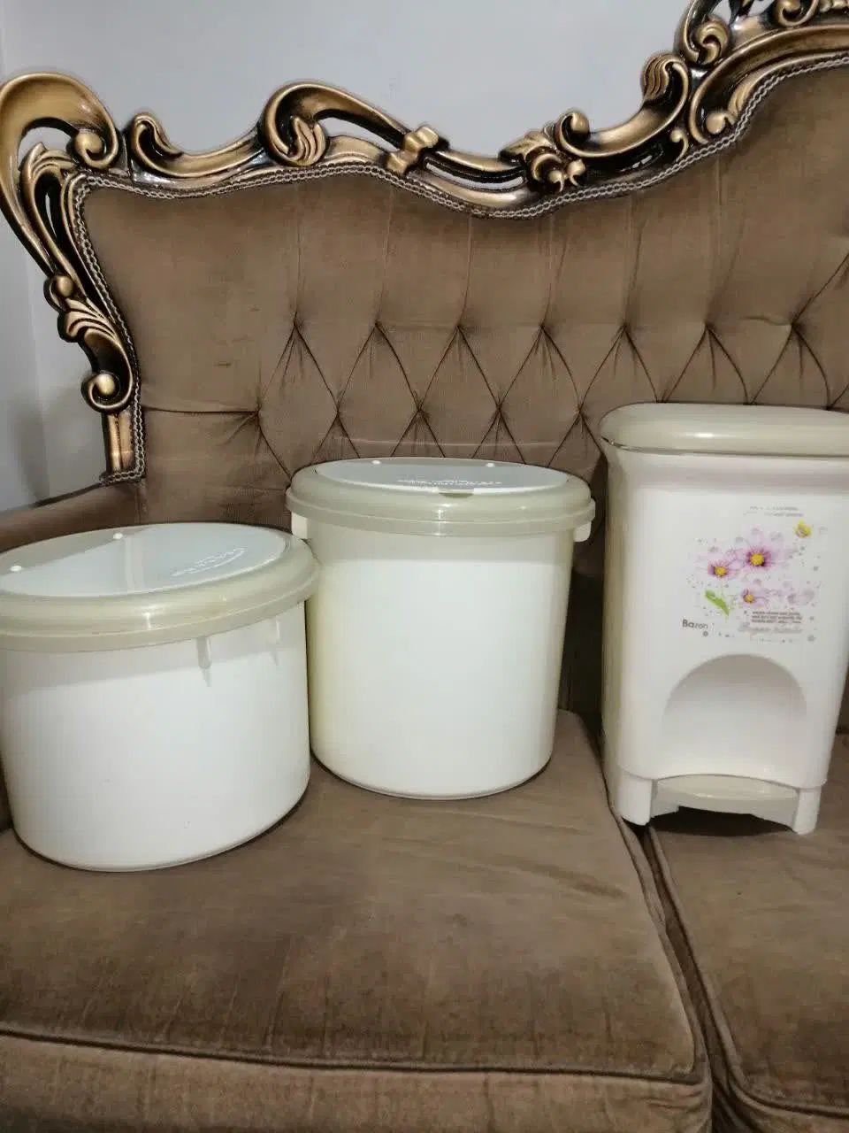 سطل برنج و قند و سطل زباله پدالی|ظروف نگهدارنده، پلاستیکی، یک‌بارمصرف|مشهد, گلبرگ شمالی|دیوار