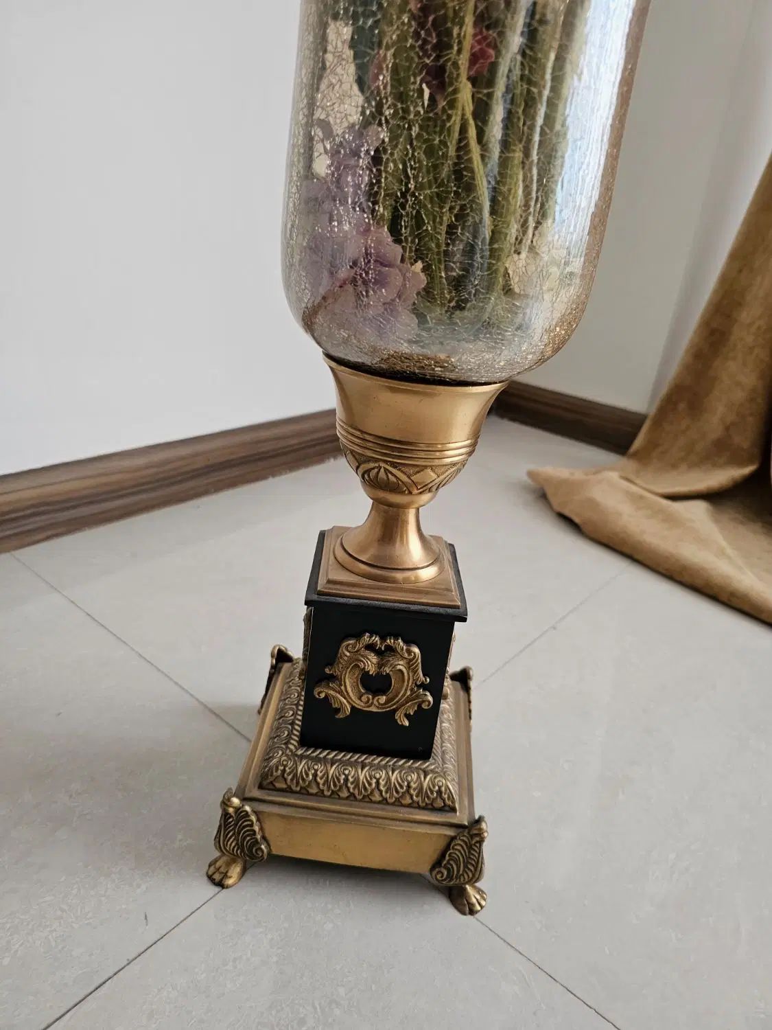 گل مصنوعی شب بو گلد کیش  گلدان ترکی پایه برنجی|گل مصنوعی|کرج, گوهردشت|دیوار