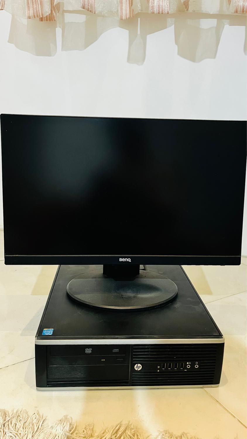 مینی کیس رو میزی Hp به همراه مانیتور بنکیو ۲۲ اینچ|رایانه رومیزی|کرمان, |دیوار