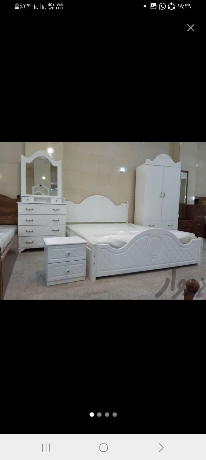 تخت دو نفره تمام وکیوم روژان|تخت و سرویس خواب|الوند, |دیوار