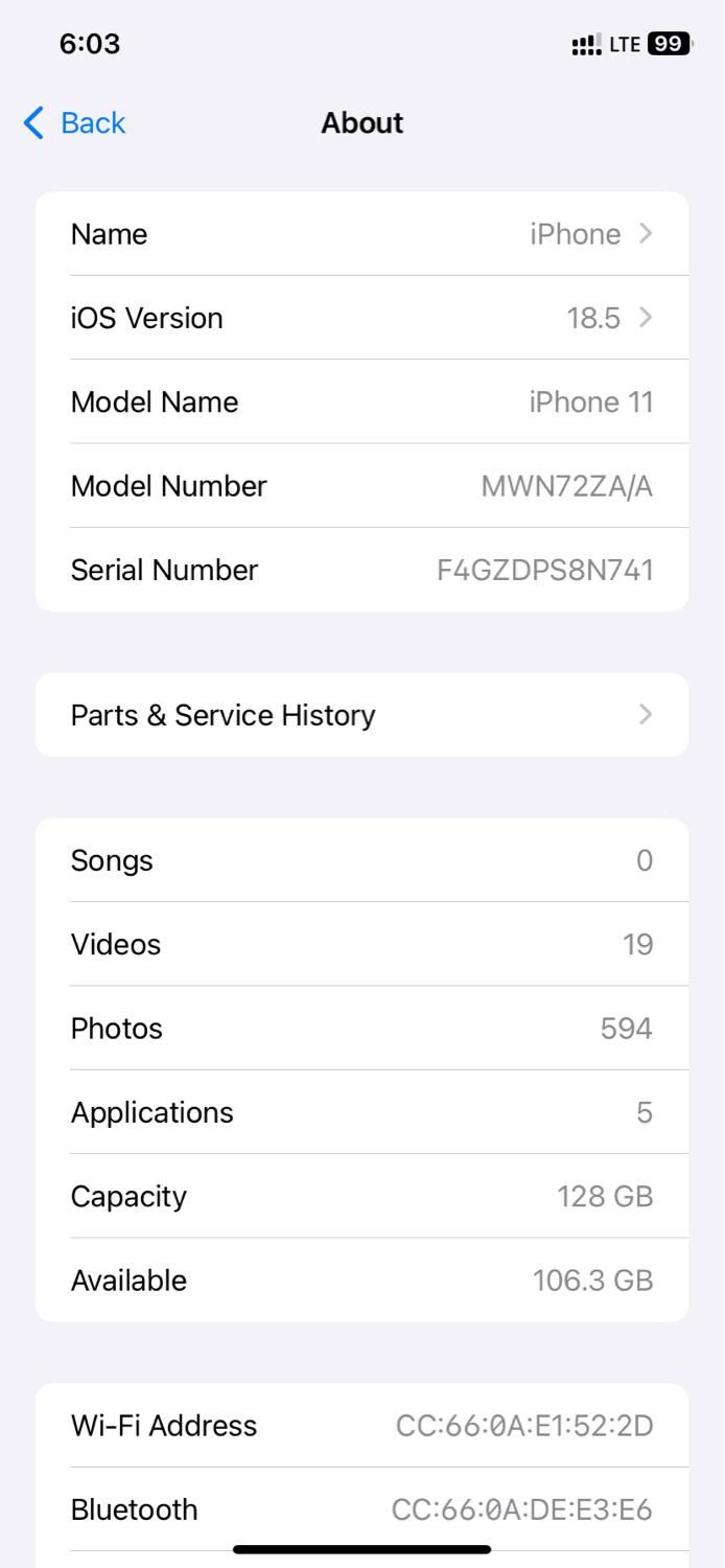 اپل iPhone 11 با حافظهٔ ۱۲۸ گیگابایت|موبایل|قم, آزادگان|دیوار