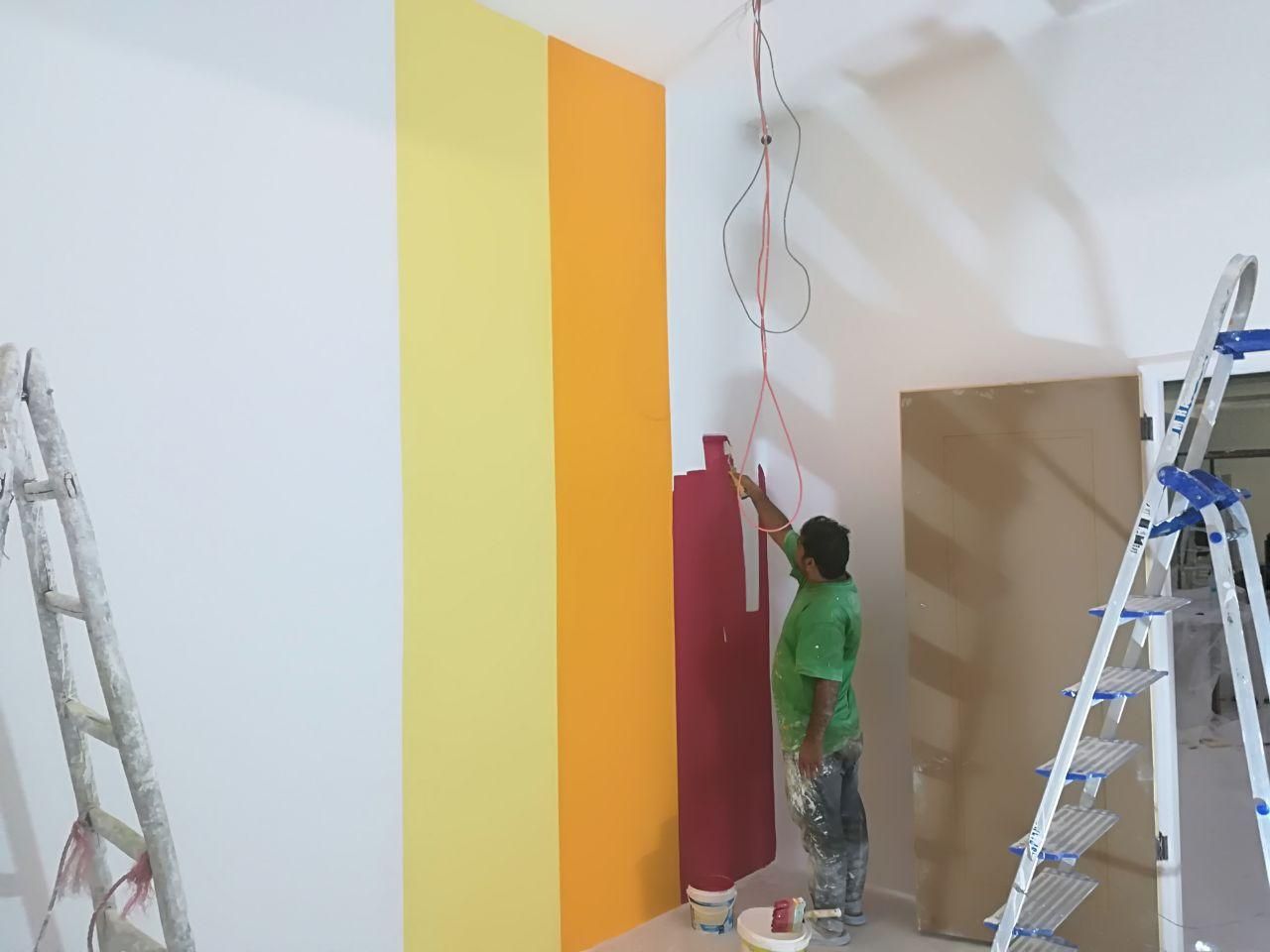 نقاش ی ساختمان ساختمانی رنگ کاری کناف نقاش آمیزی|خدمات پیشه و مهارت|مشهد, شهرک رازی (شهرک غرب)|دیوار