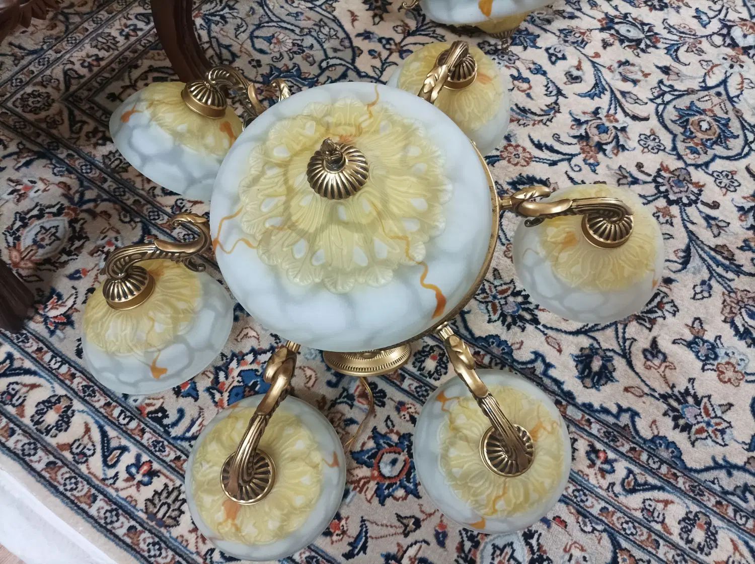 یک جفت لوستر ۶ شاخه|لوستر و چراغ آویز|اصفهان, پروین|دیوار