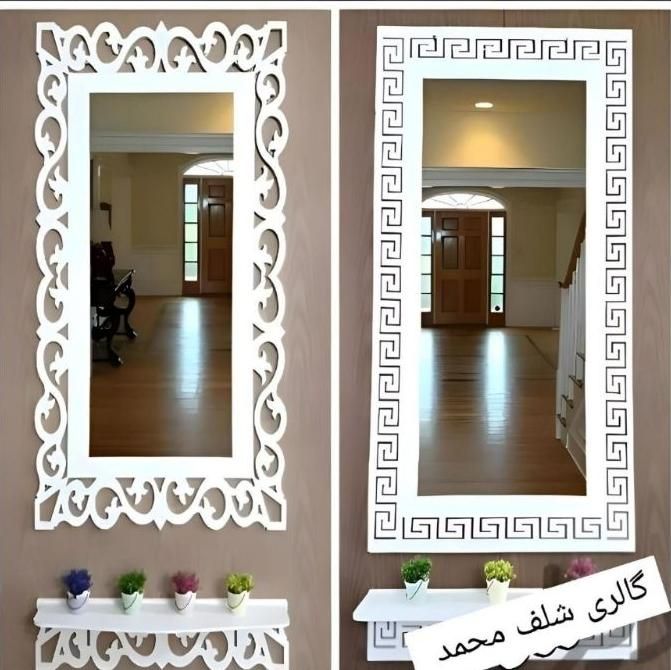 آینه شلف قدی دیواری بزرگ به همراه طاقچه اشانتیون|آینه|مشهد, مقدم|دیوار