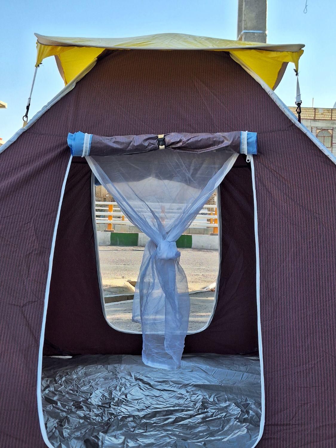 چادر ابعاد بزرگ مسافرتی دو در با سایبان 1650|کوهنوردی و کمپینگ|قم, نیروگاه|دیوار