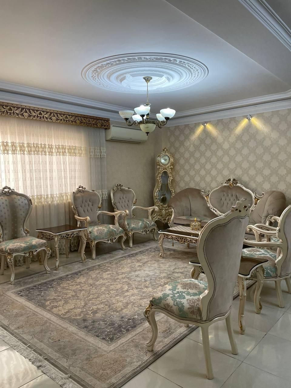 مبل سلطنتی ۹نفره|مبلمان خانگی و میز عسلی|رشت, نیروی دریایی|دیوار