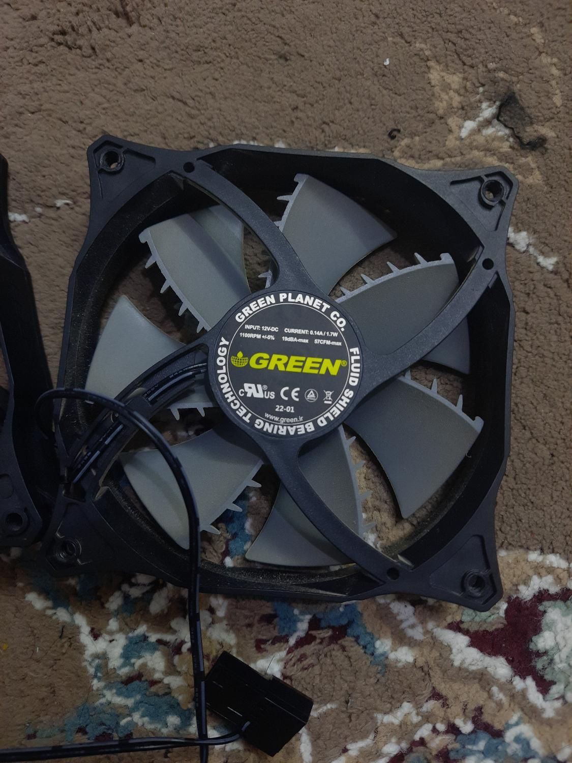 دو عدد فن اورجینال 12 سانتی Green (باغملک)|قطعات و لوازم جانبی رایانه|ایذه, |دیوار