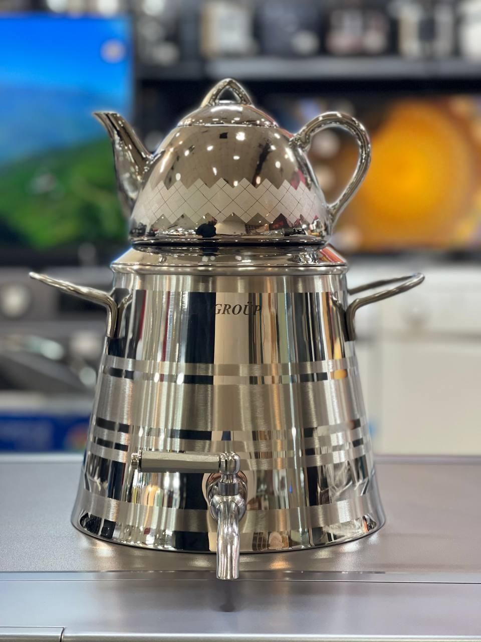 کتری قوری استیل کف چدن استیل طلایی چک اقساط ۳ماهه|قوری، کتری، قهوهساز دستی|مشهد, الهیه|دیوار