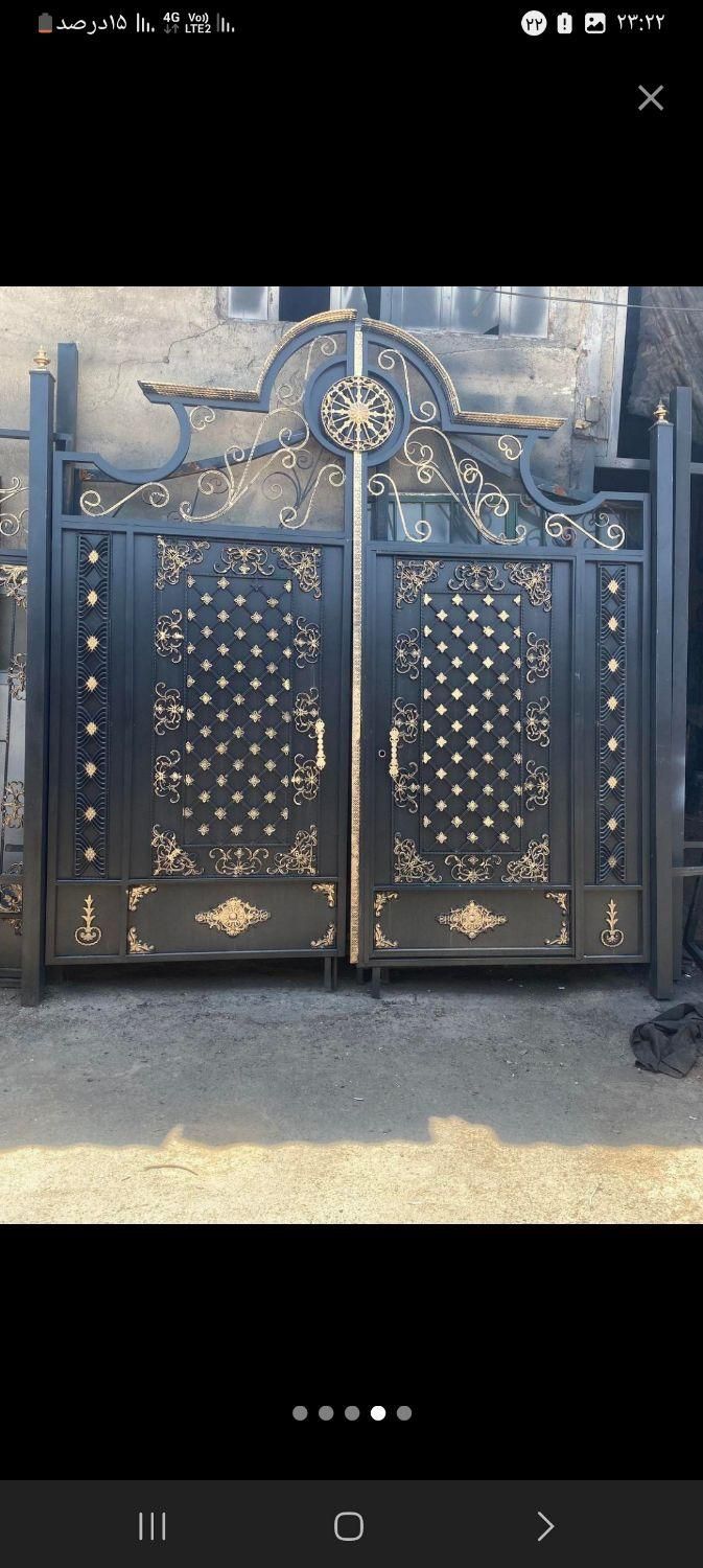 در باغی مدرن درب حیاط گلدار باغ پارکینگ گلدار اهنی|مصالح و تجهیزات ساختمان|تهران, شهرک ابوذر|دیوار