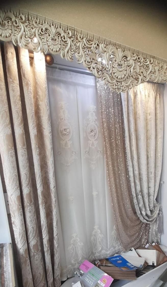 پرده ۲ عددی مطابق تصویر|پرده، رانر، رومیزی|رشت, معلم|دیوار