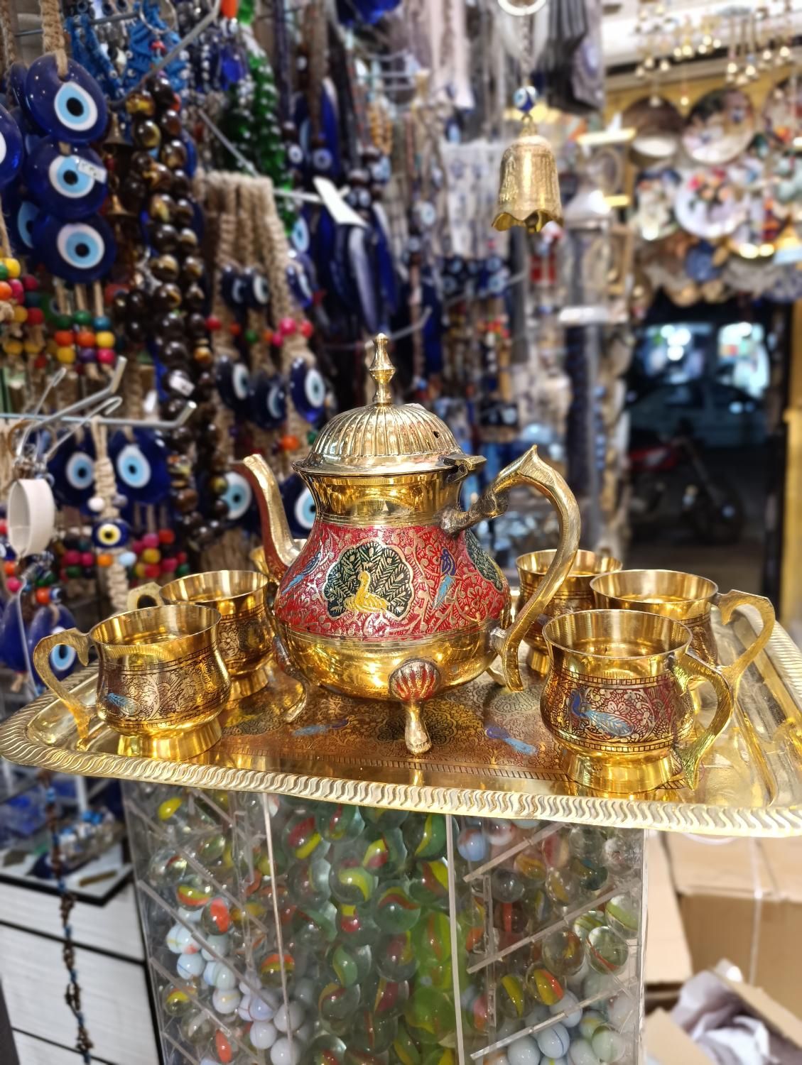 ظروف برنزهندی اورجینال گالری آنتیک شاهکارکرمانشاه|صنایع دستی و سایر لوازم تزئینی|کرمانشاه, |دیوار