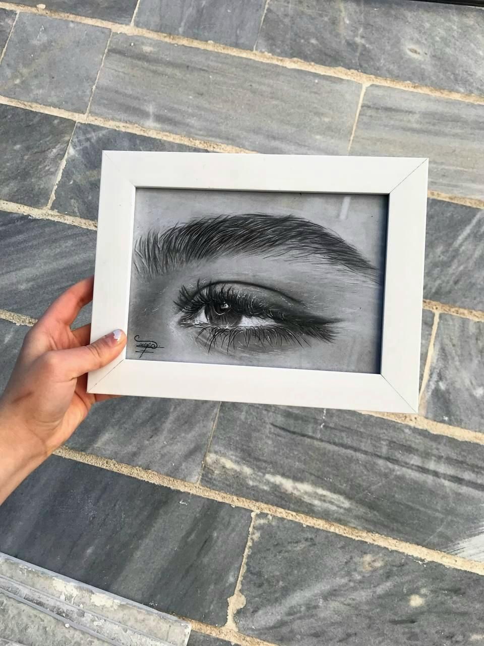 طراحی چهره با سیاه‌قلم  هدیه خاص از روی عکس شما|تابلو، نقاشی، عکس|مراغه, |دیوار