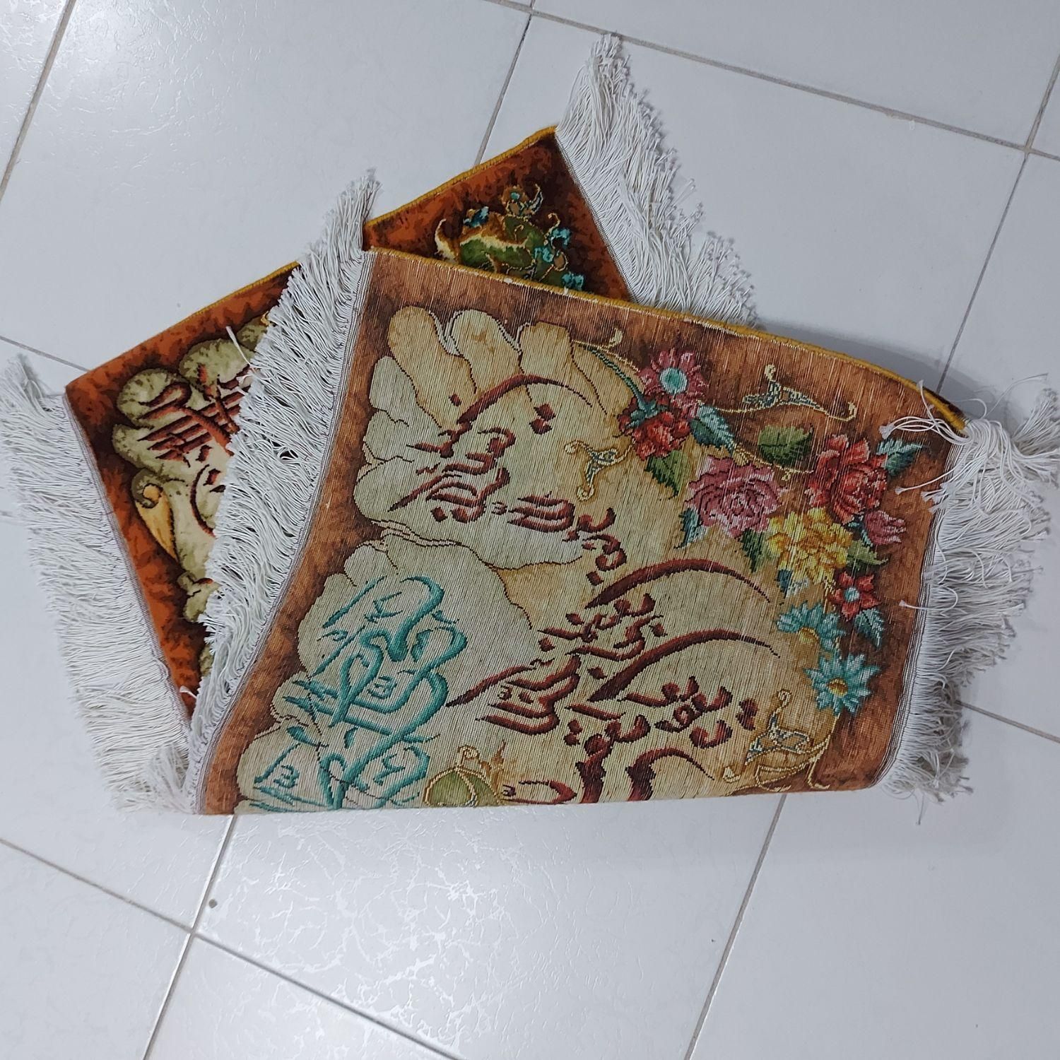 تابلو فرش آیه وان یکاد و گل تابلوفرش دستباف|تابلو فرش|مشهد, کوشش|دیوار