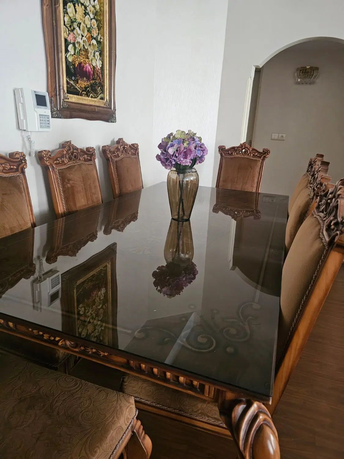 مبلمان نیمه استیل ۹نفره ناهارخوری ۸نفره|مبلمان خانگی و میز عسلی|شهریار, شهریار|دیوار