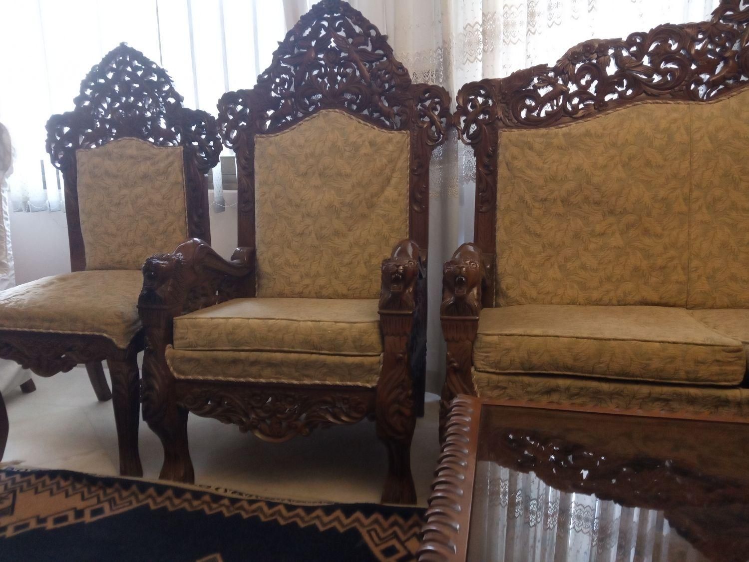 مبلمان 9نفره شاه نشین|مبلمان خانگی و میز عسلی|اصفهان, عباس‌آباد|دیوار