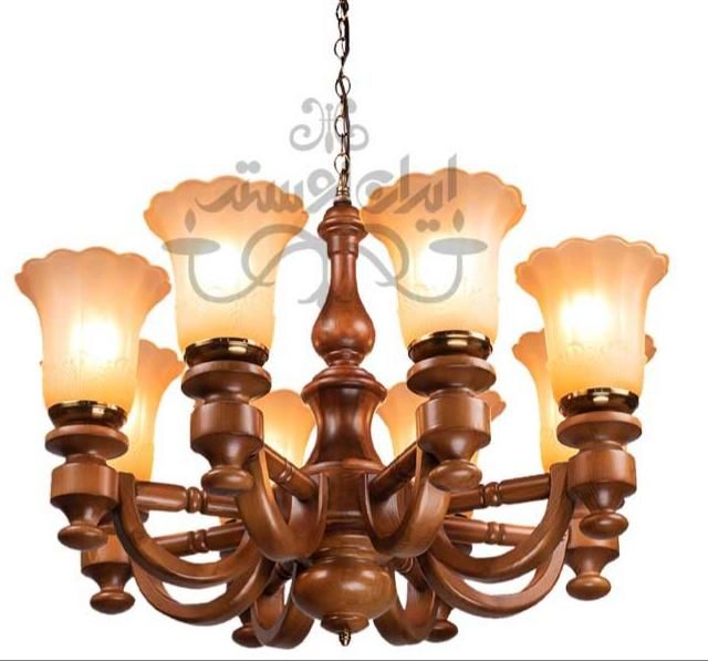 لوستر چوبی مدل سارینا حباب جدید|لوستر و چراغ آویز|کرج, شاهین‌ویلا|دیوار