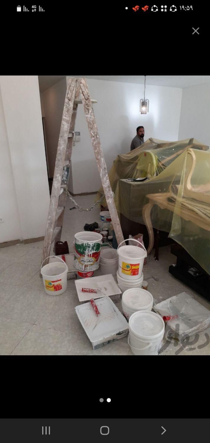 نقاش ونقاشی ساختمان خرده کاری تمام نقاط تهران|خدمات پیشه و مهارت|تهران, ازگل|دیوار