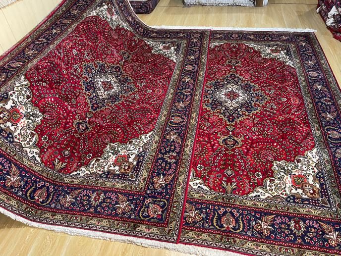 فرش جفت ۶ متری تبریز طرح کرمان قلم لاکی|فرش|تهران, سلسبیل جنوبی|دیوار