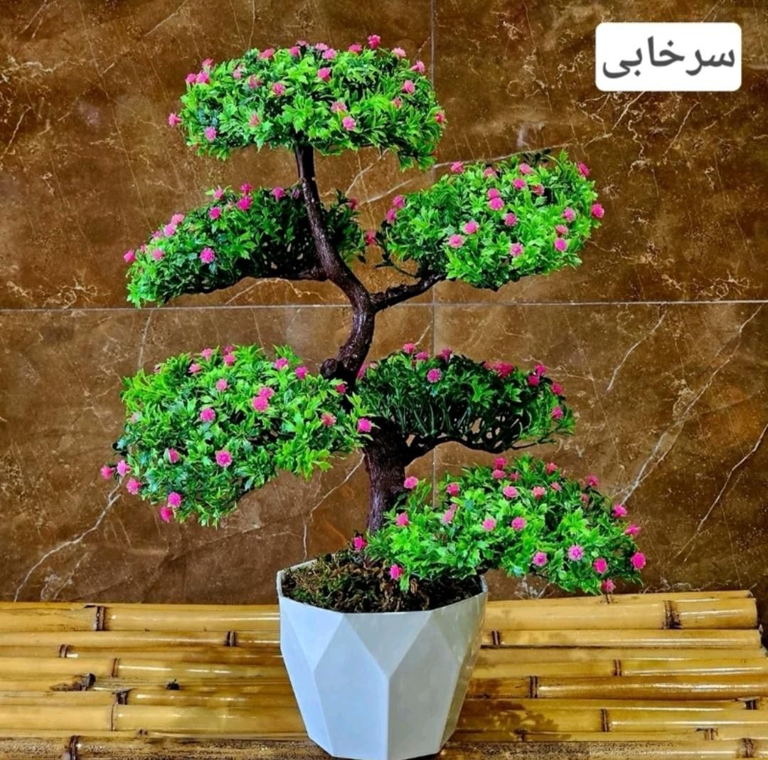 درختچه بنسای مصنوعی ۶ کپه ارتفاع کامل ۵۰سانت|گل مصنوعی|قم, باجک یک|دیوار