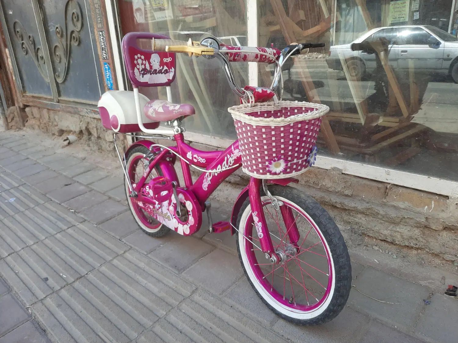 دوچرخه دخترانه سایز ۱۶ صورتی|دوچرخه، اسکیت، اسکوتر|تهران, باغ فیض|دیوار