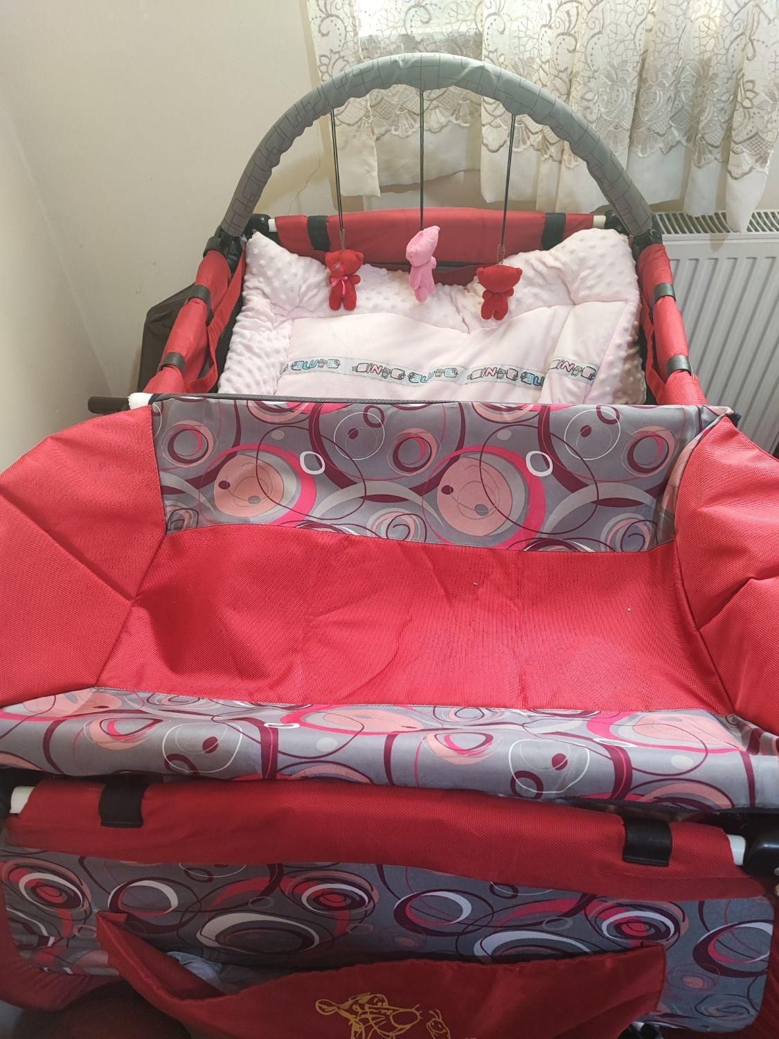 تخت کودک اصلا استفاده نشده|تخت و صندلی بچه|خمام, |دیوار