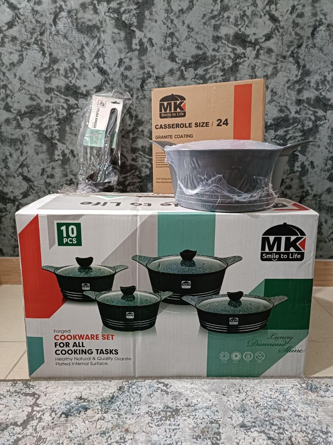 ست قابلمه چدن گرانیتی MK|ظروف پخت‌وپز|کرج, شهرک جهان‌نما|دیوار
