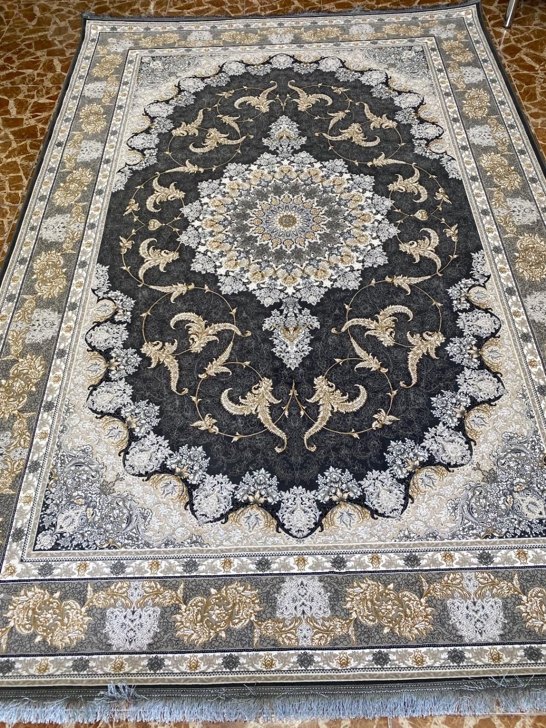 فرش1200شانه گل برجسته اقساطی(فرش کریم زاده)|فرش|تبریز, |دیوار