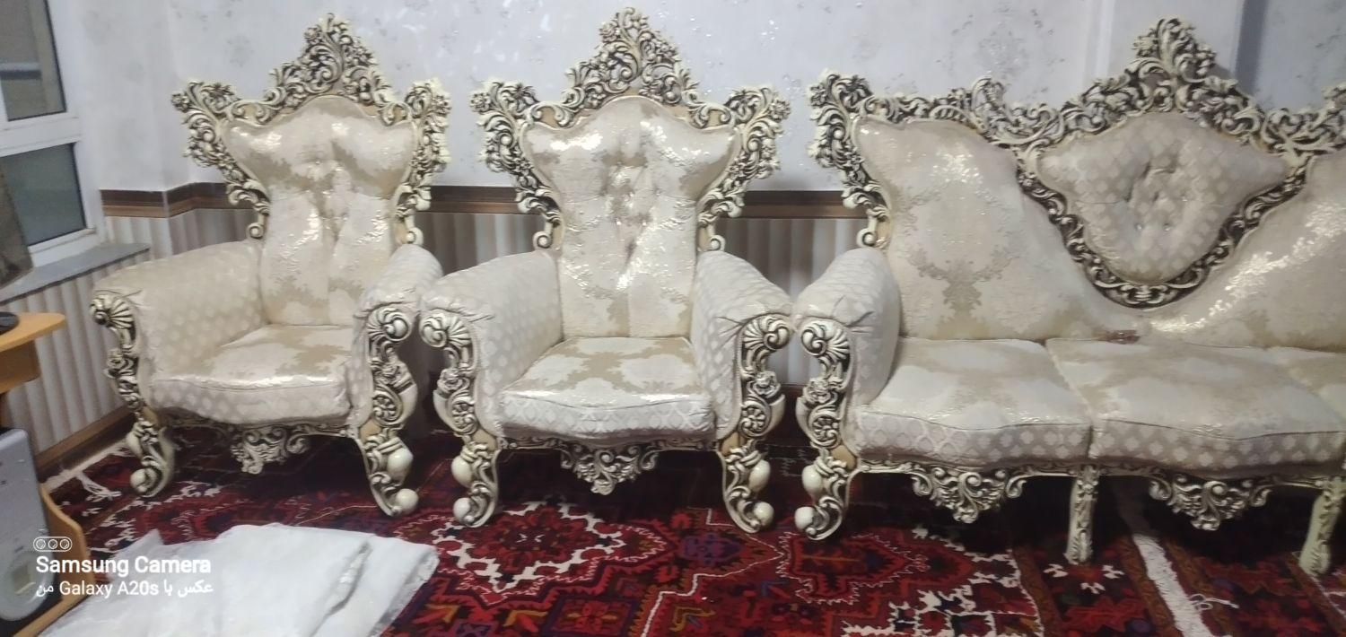 مبل سلطنتی ۹ نفره|مبلمان خانگی و میز عسلی|بناب, |دیوار