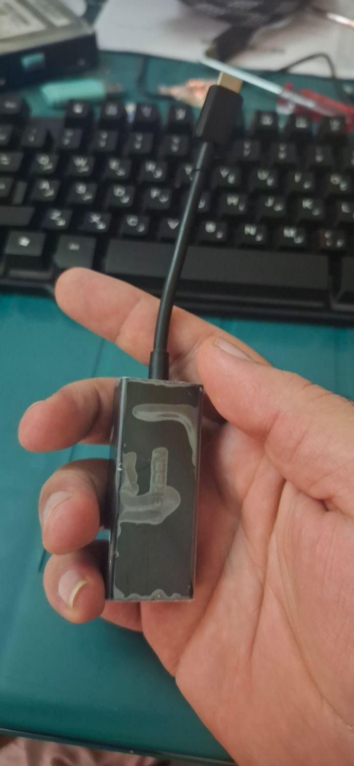 تبدیل USB C به LAN گرین لاین|قطعات و لوازم جانبی رایانه|قم, بنیاد|دیوار