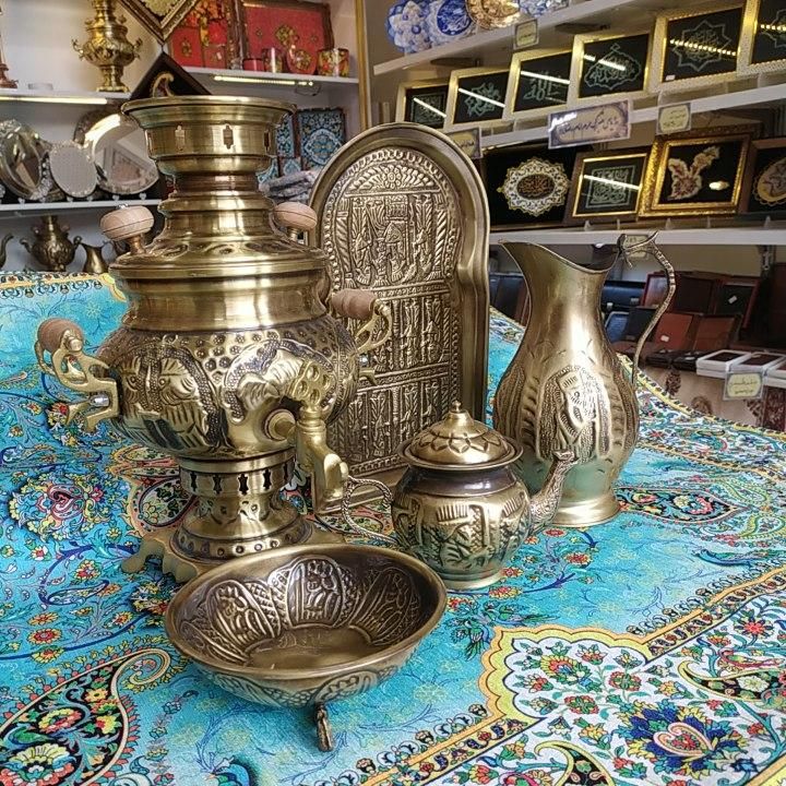 سماور برنجی شب یلدا ذغالی آنتیک ۳لیتری نانو|سماور، چای‌ساز، قهوه‌ساز|مشهد, چهارباغ|دیوار