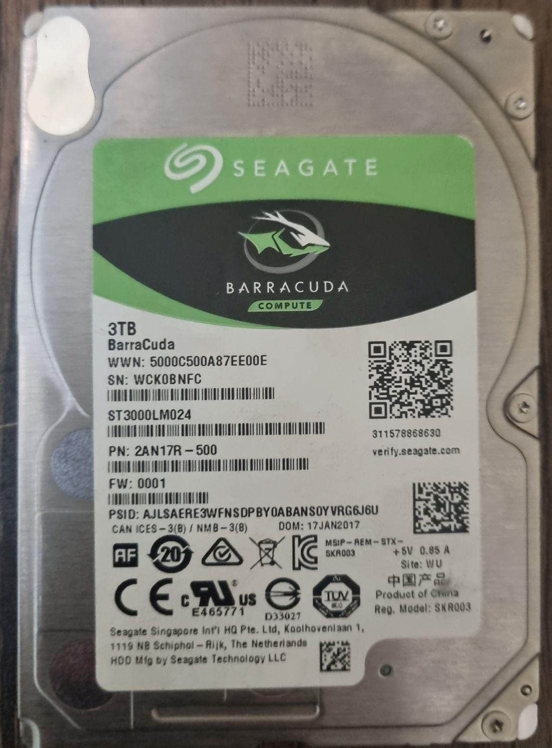 هارد دیسک اینترنال باراکودا سیگیت ۳ ترا (seagate)|قطعات و لوازم جانبی رایانه|تهران, سوهانک|دیوار