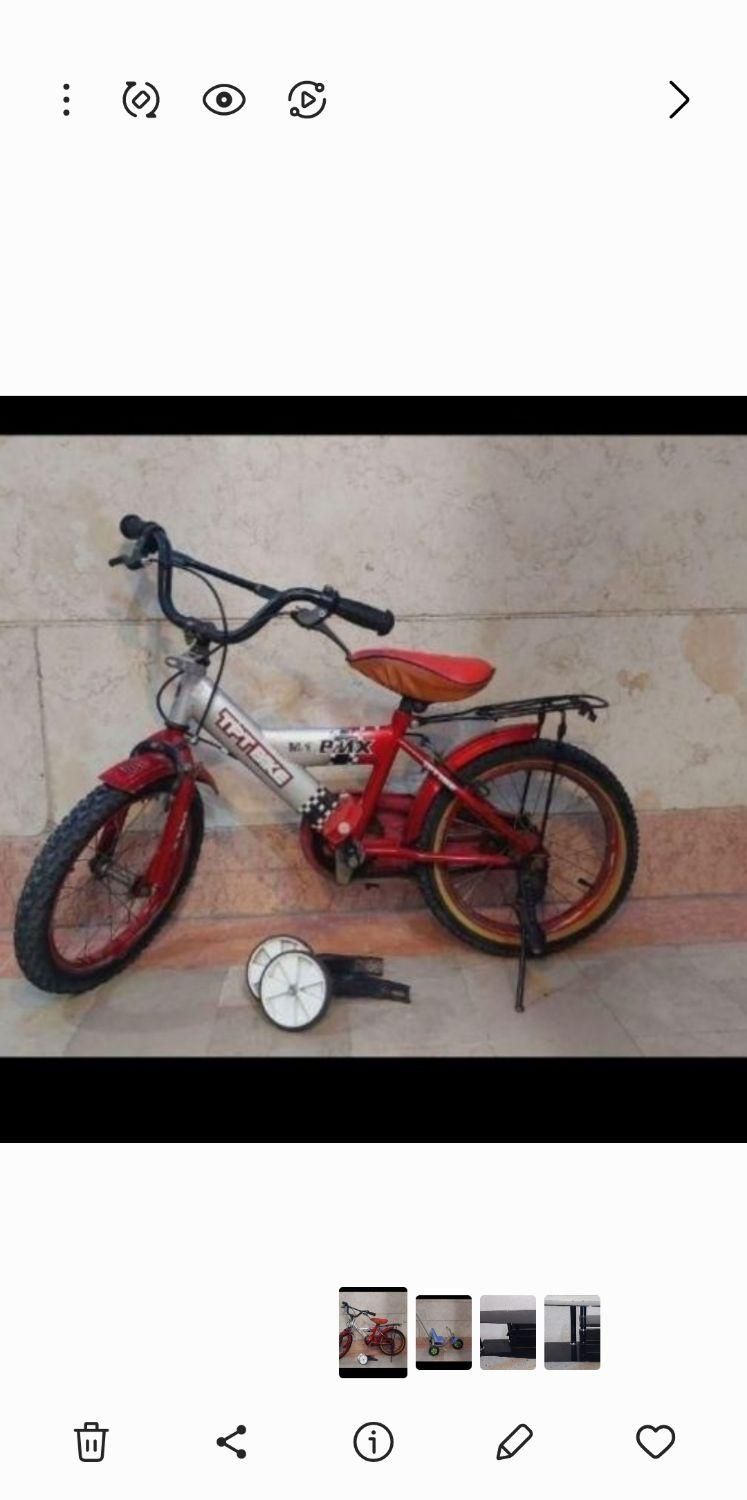 دوچرخه ۱۶ قرمز|دوچرخه، اسکیت، اسکوتر|ملارد, |دیوار